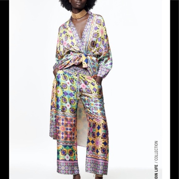 NWT ZARA PRINTED KIMONO - Picture 3 of 12